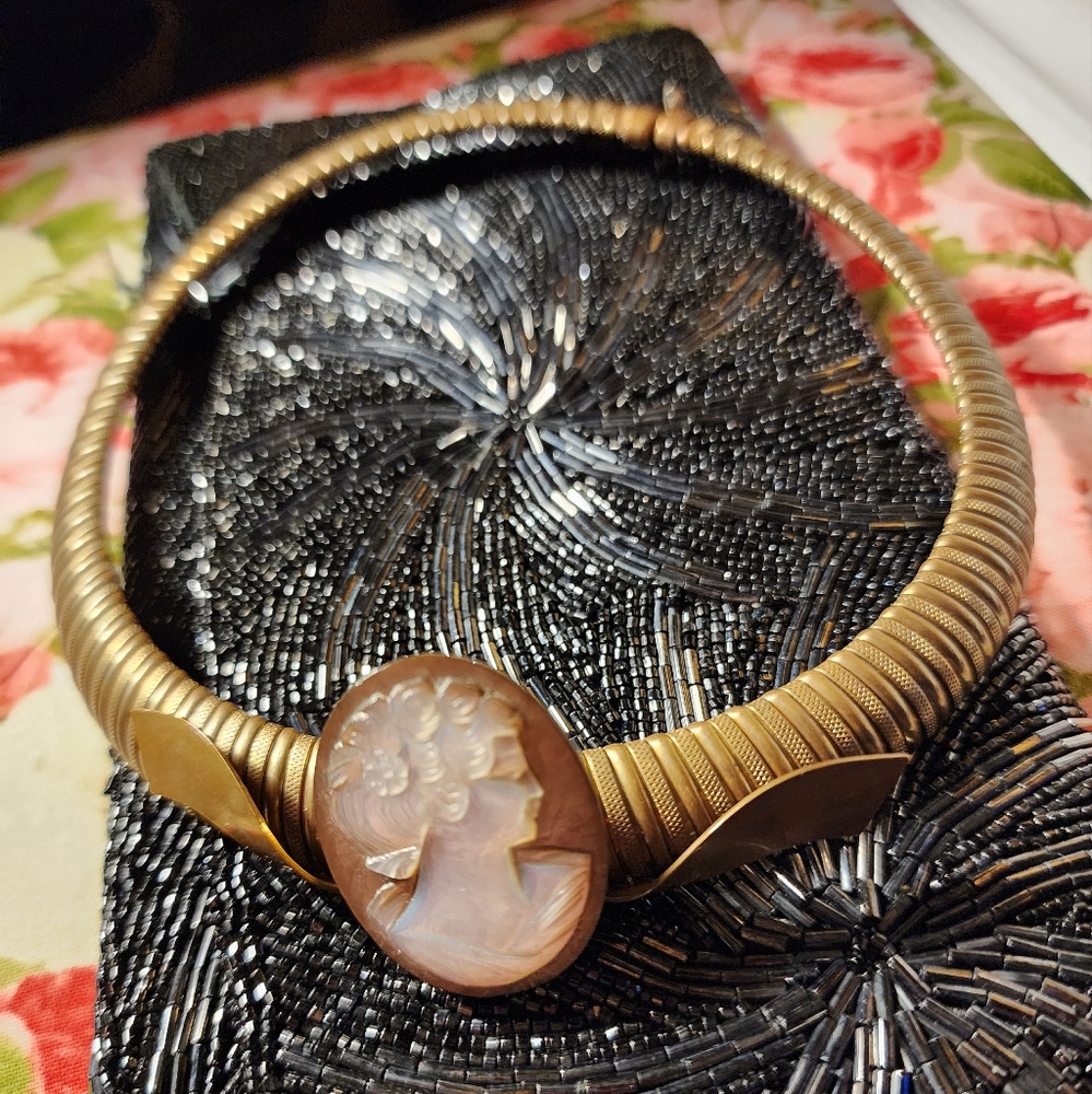 Gold Cameo Necklace